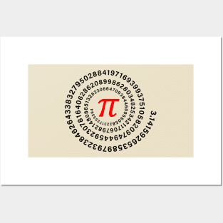 Pi, π, Spiral, Science, Mathematics, Math, Irrational Number, Sequence Posters and Art